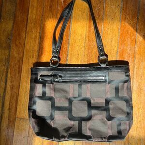 Nine West Bag Women's Brown and Black Vintage Canvas